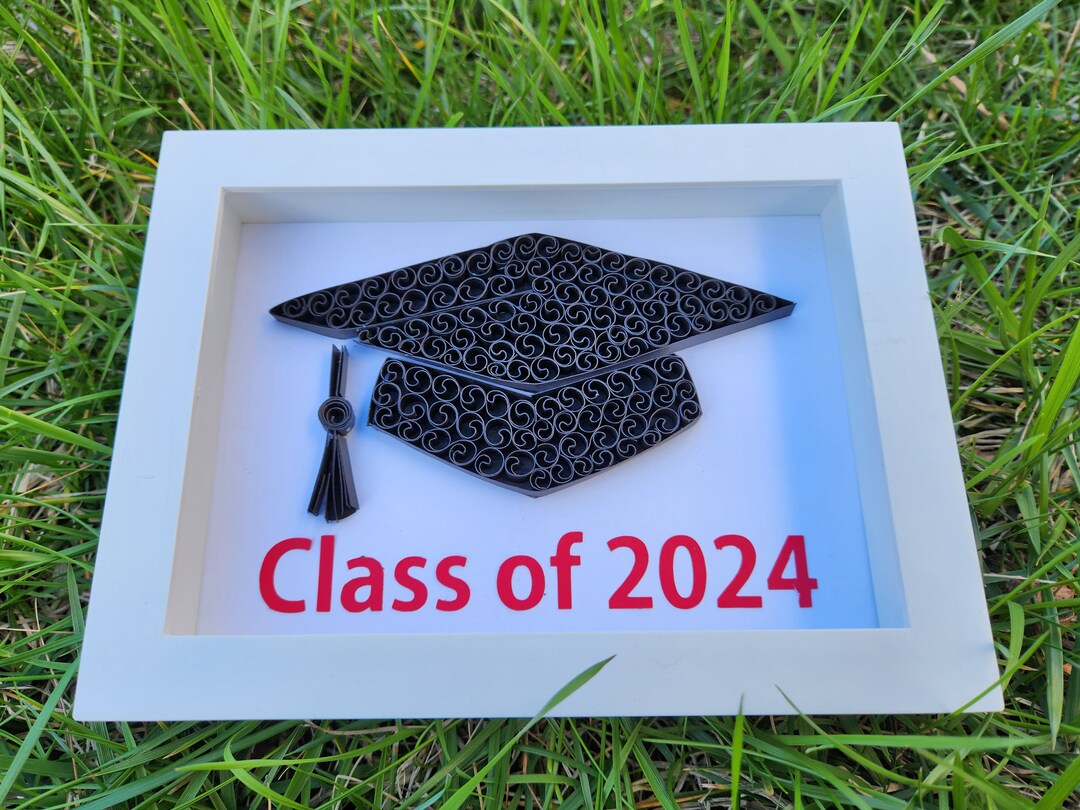 Class of 2024 Paper Quilling Graduation Cap Framed Wall Art, Graduation Gift, Gift for Graduate, Gift for High School, College Kids | MakerPlace by Michaels Class of 2024 Paper Quilling Graduation Cap Framed Wall Art, Graduation Gift, Gift for Graduate, Gift for High School, College Kids | MakerPlace by Michaels